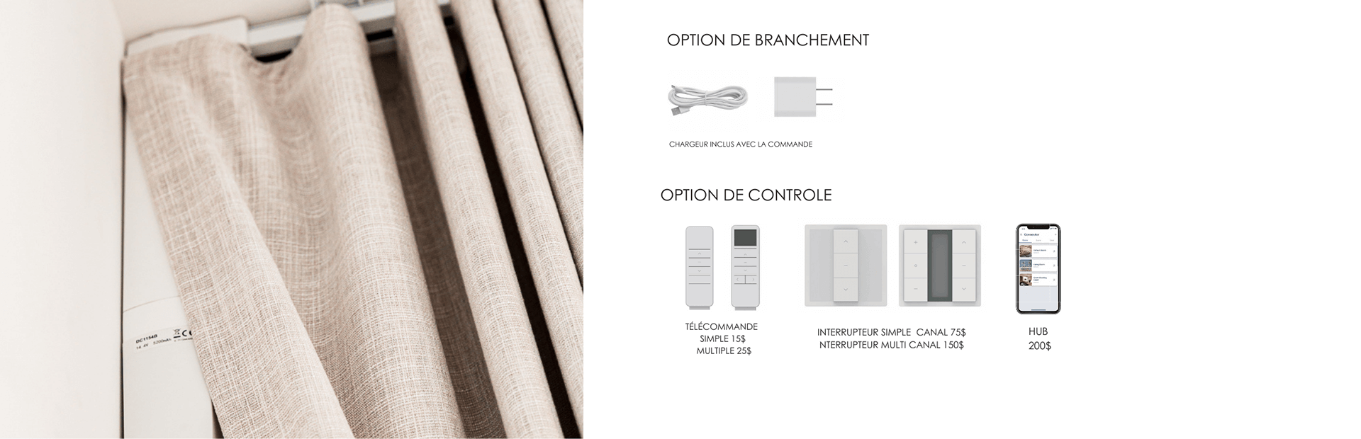 RAIL MOTORISÉ
RECHARGEABLE