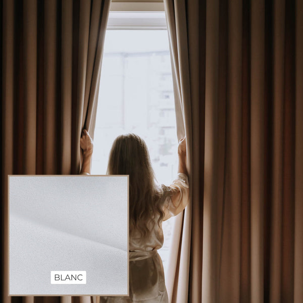 Ondulation Rideaux Mat - Blanc - Stores Rabais