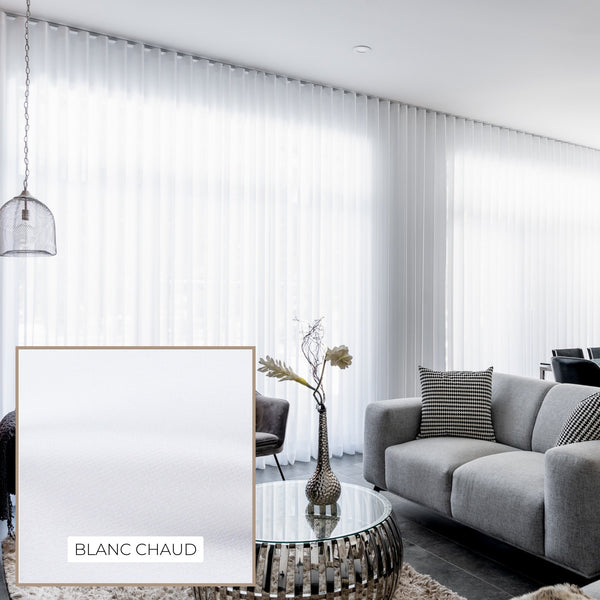 Ondulation Voilage Moderne - Blanc Chaud - Stores Rabais