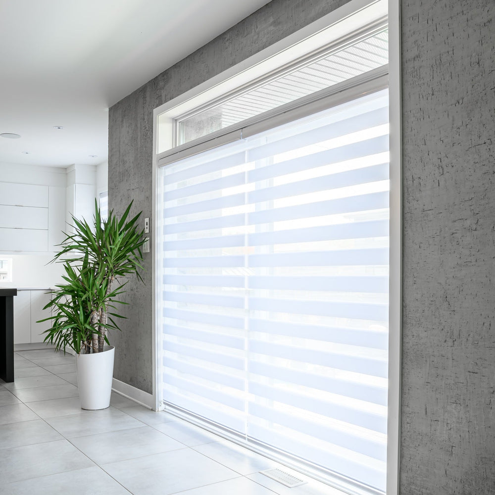 Toile Alternée Économique - Crème Texturé - Stores Rabais