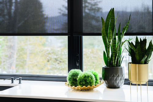 Toile Solaire Minimaliste UV 5% - Gris Pâle - Stores Rabais