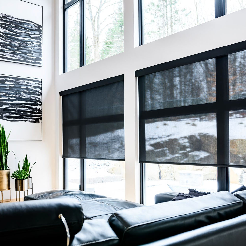 Toile Solaire UV 1% - Blanc - Stores Rabais