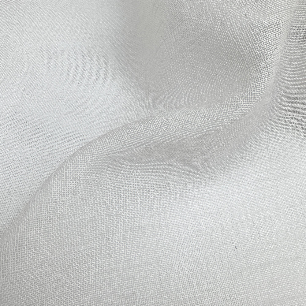 Ripplefold Linen effect Sheers - White