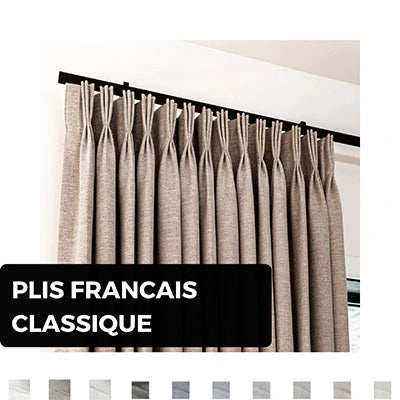 Classic french pleats curtains