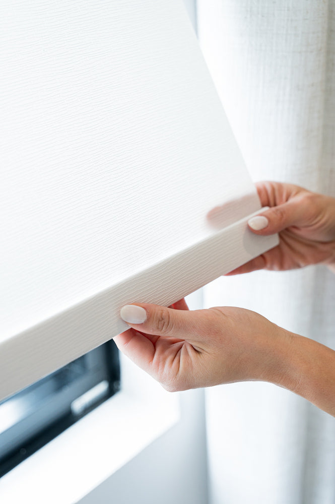 Neutral Translucent Layered Shades - White