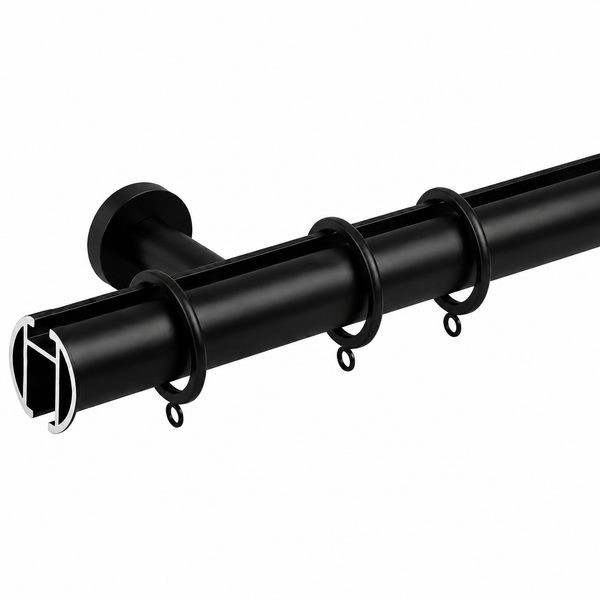 Rail Élégance with Rings - Noir mat