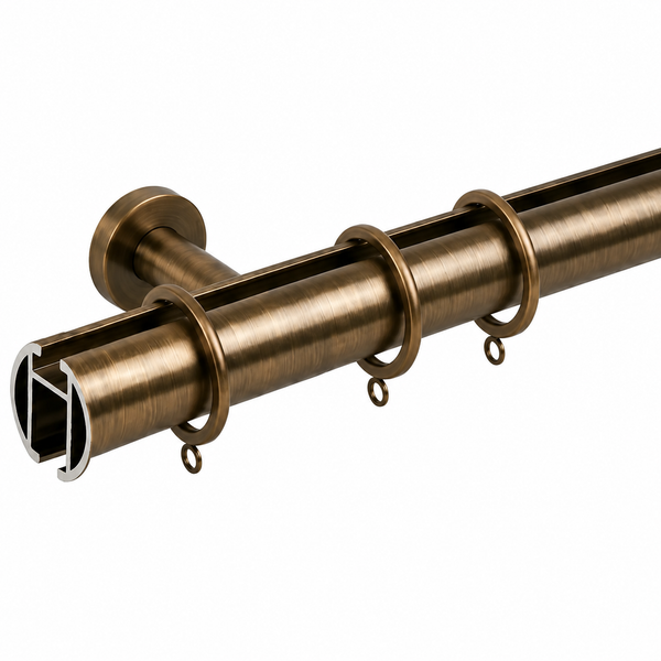 Rail Élégance with Rings - Or brossé