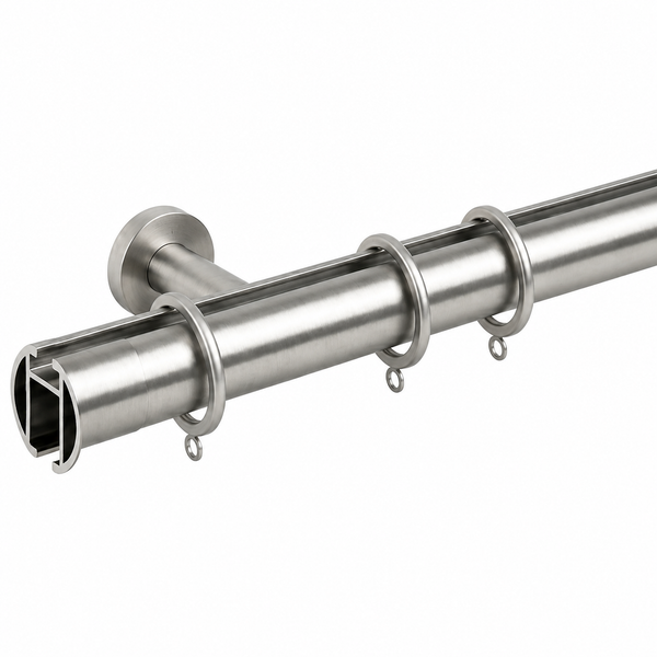 Rail Élégance with Rings - Stainless brossé