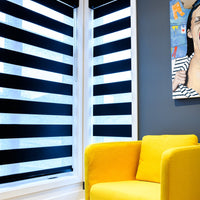 Toile Alternée Extra Large - Noir - Stores Rabais
