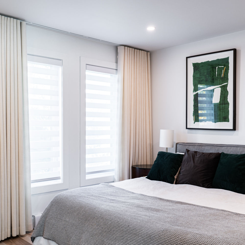 Toile Alternée Incontournable - Blanc Chaud - Stores Rabais